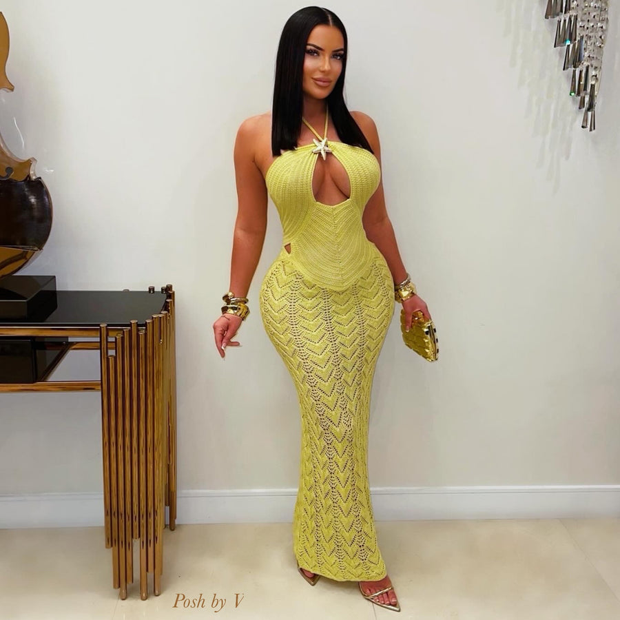 Paruzza crochet dress (Yellow)