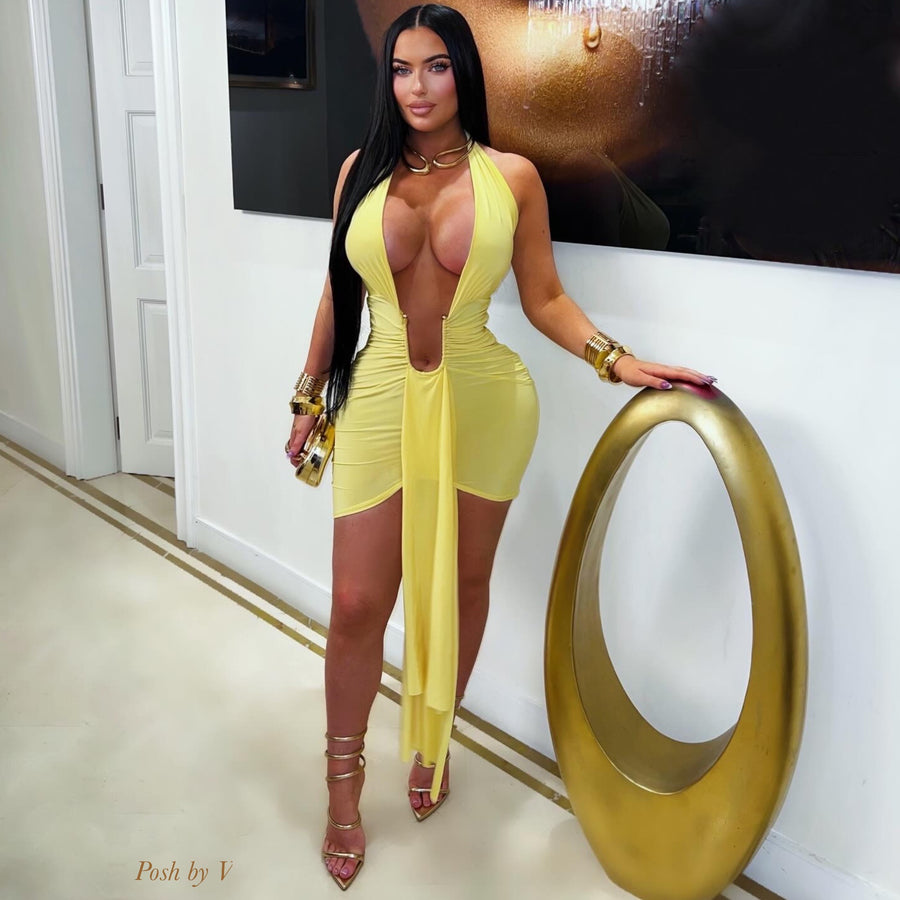 Nivena mini dress (Yellow)