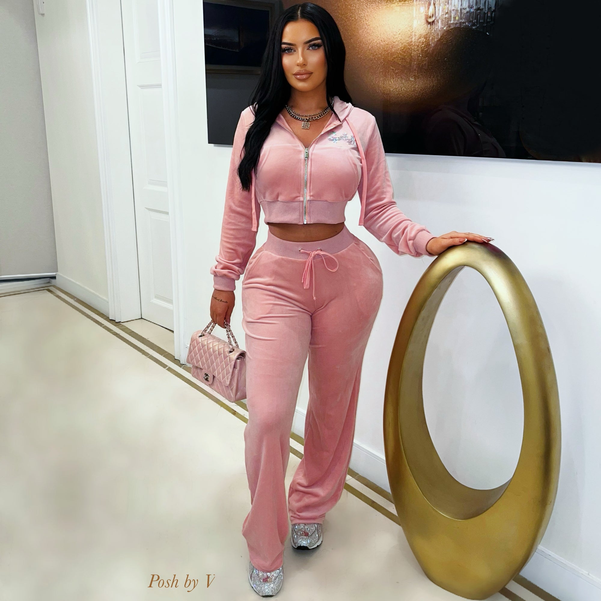 Spoiled velvet lounge set (Pink)