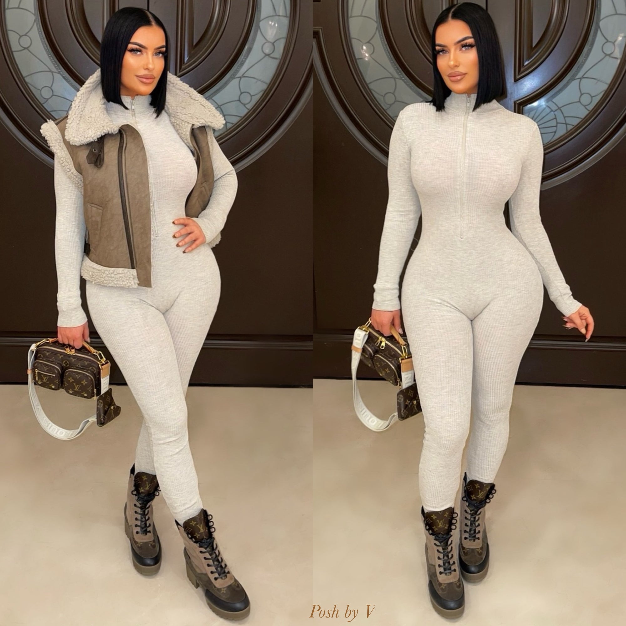 Semma rib jumpsuit (Oatmeal)