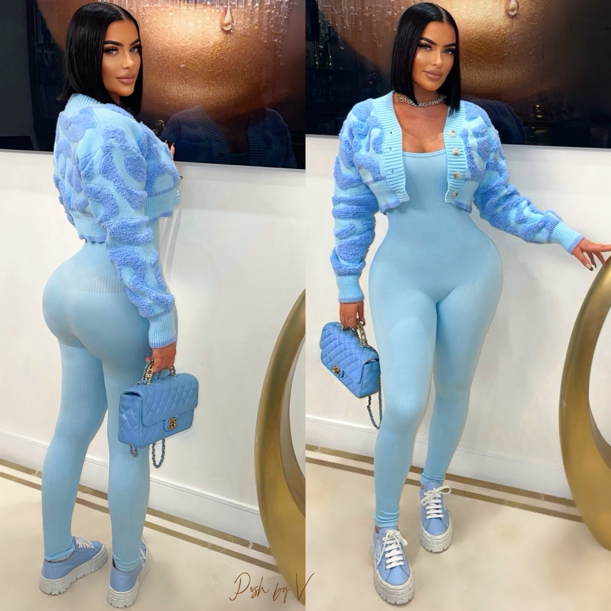 Bella snatched Jumpsuit (Sky Blue)