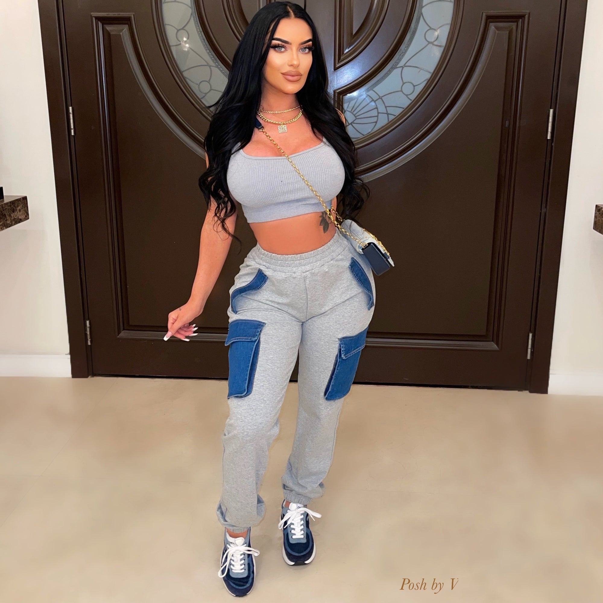 Leta crop top (Grey)