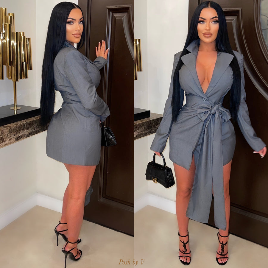 Taylor blazer dress (Grey)
