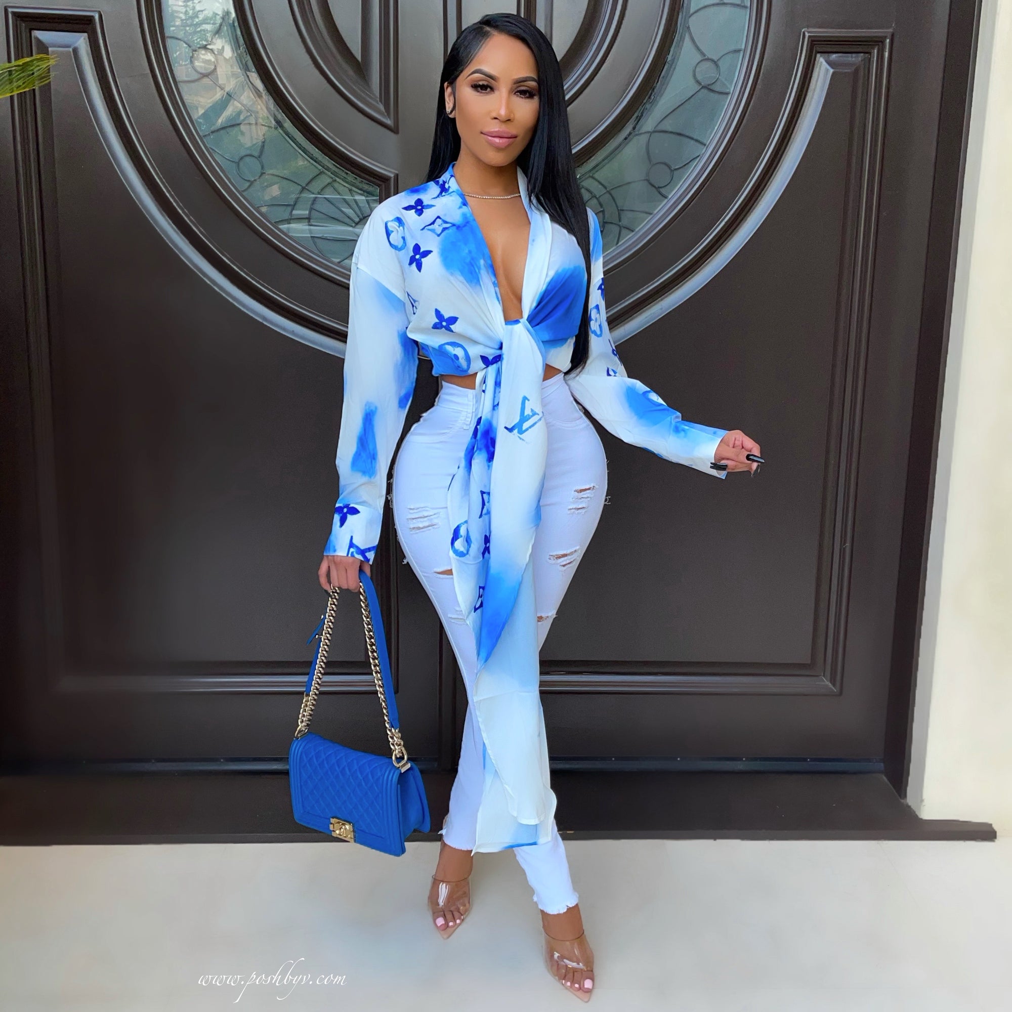 Misty slit jeans (White)