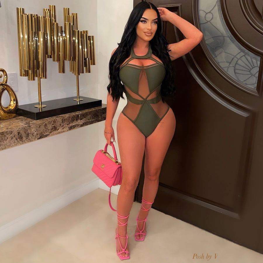 Rucci Caged Monokini (Olive)