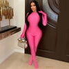Haute jumpsuit w/gloves & shawl (Pink)