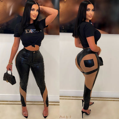 Mandi pants (Black/nude)