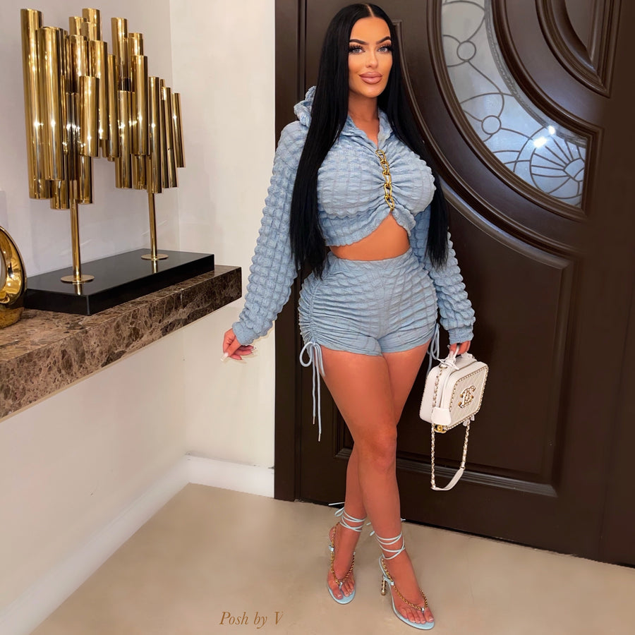 Yuri shorts set (Sky Blue)