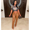 Honey leather pants (Brown)