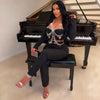 Vogue crystal pants set (Black)