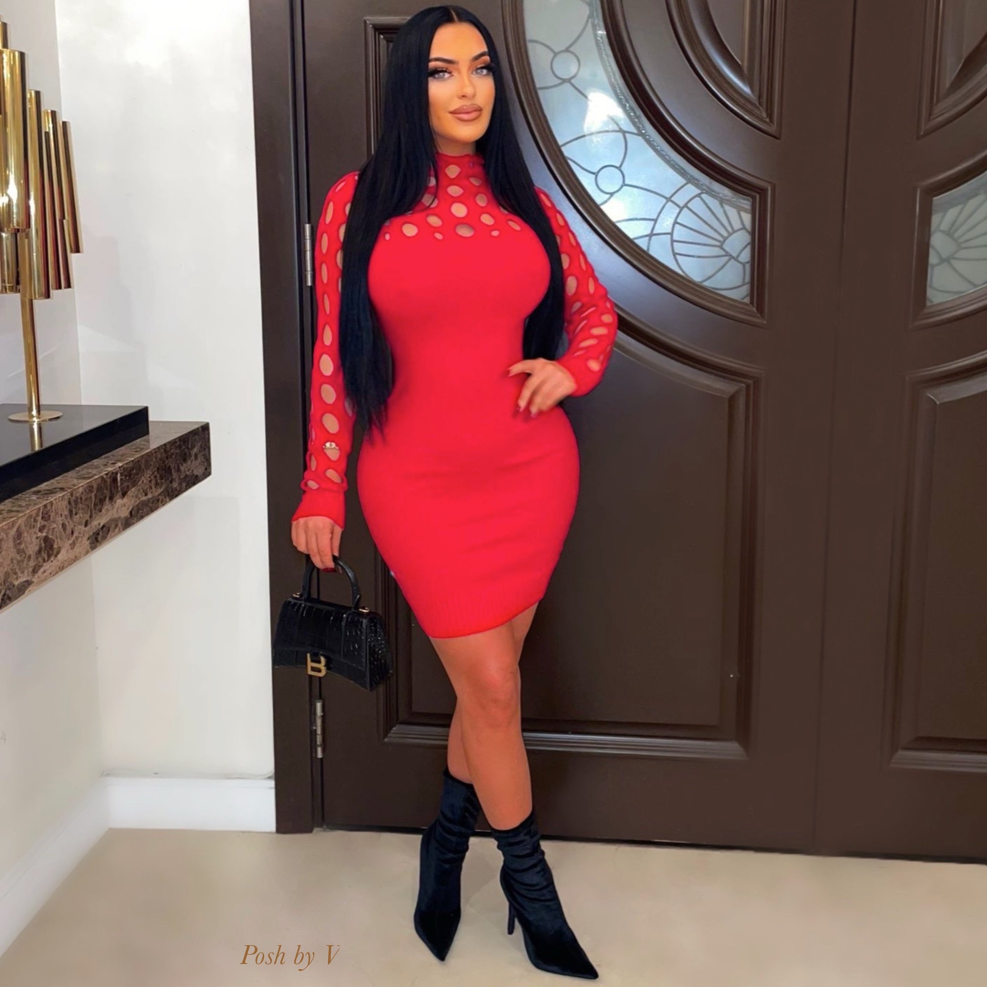 Asha knit dress (Red)