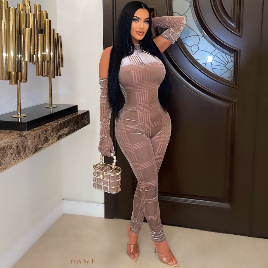 Tosh jumpsuit w/gloves (Nude)