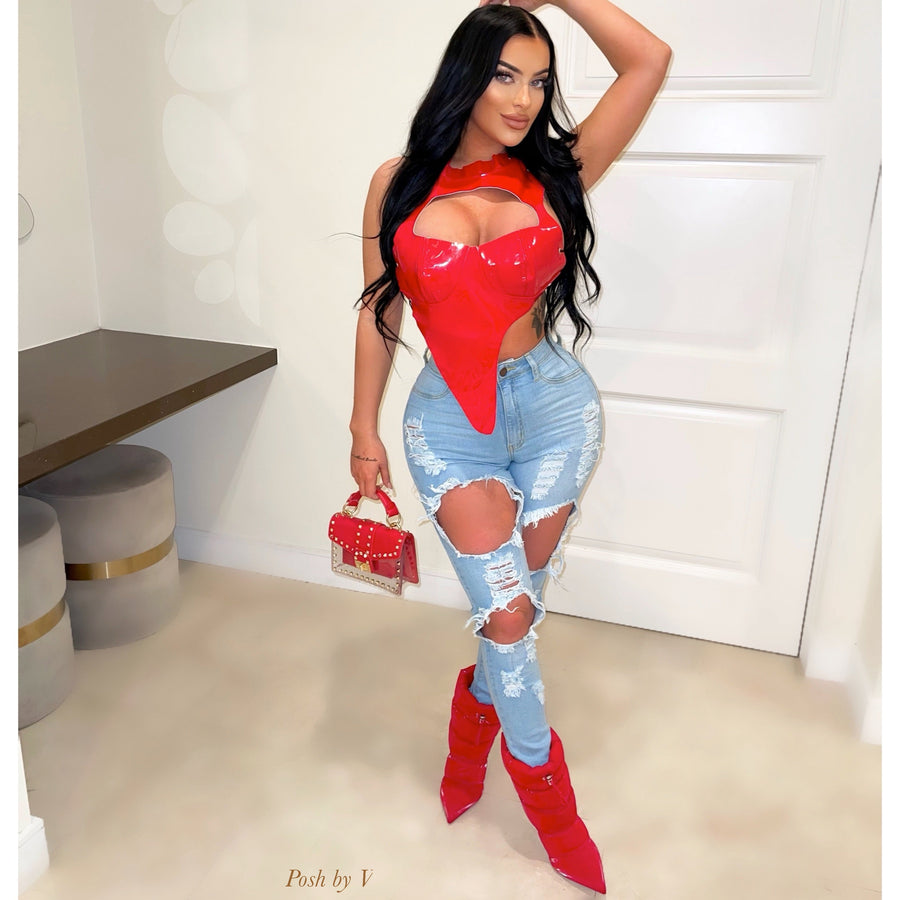 Myra distressed jeans (Light blue)