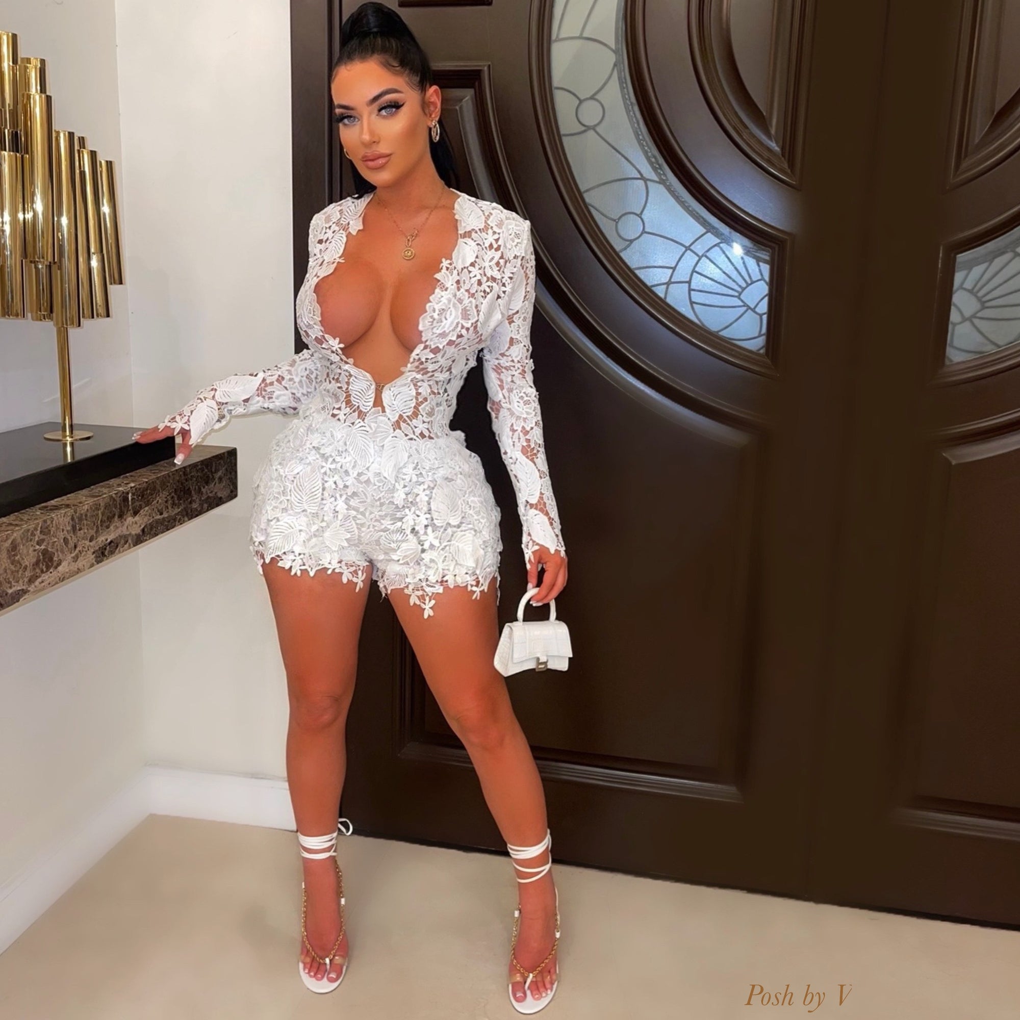 Indira Embroidered Set (Blue)