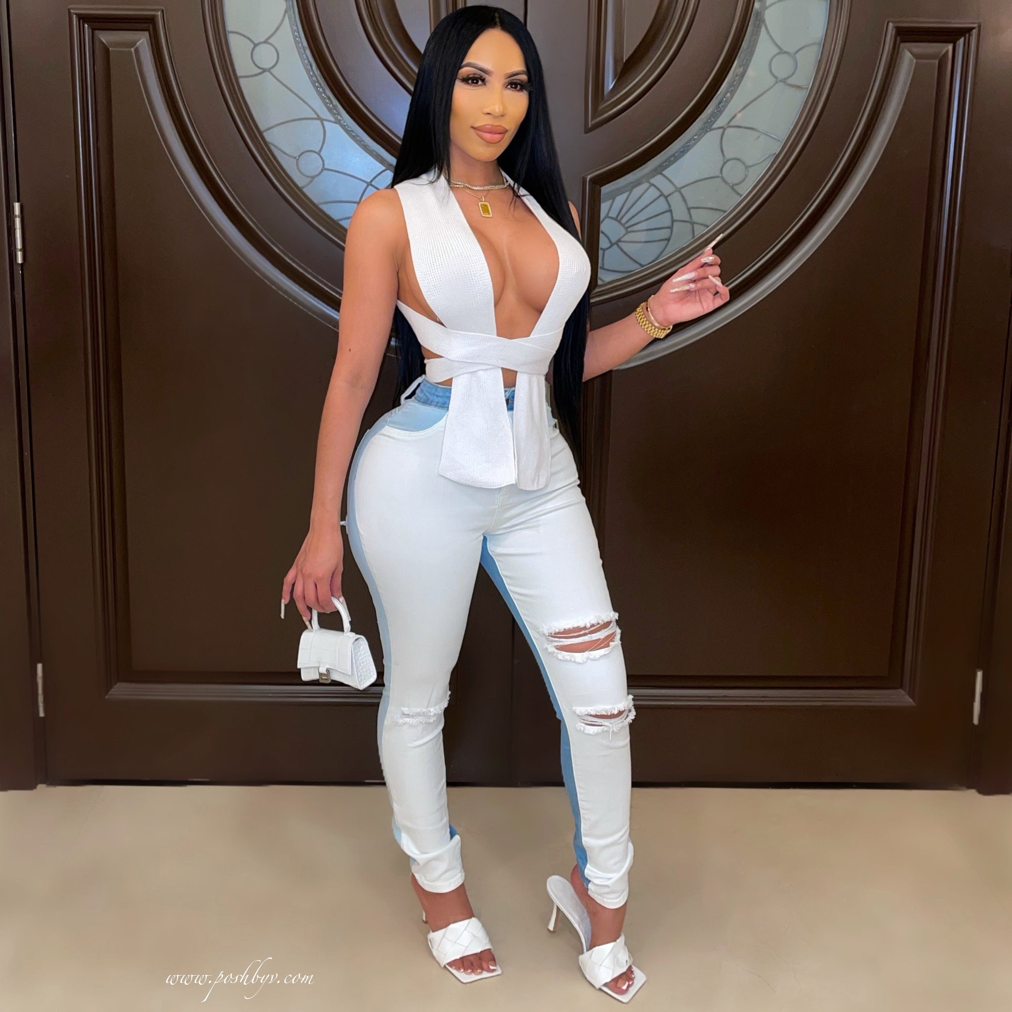 Mania two-tone jeans