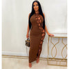 Maui tied maxi dress (Brown)