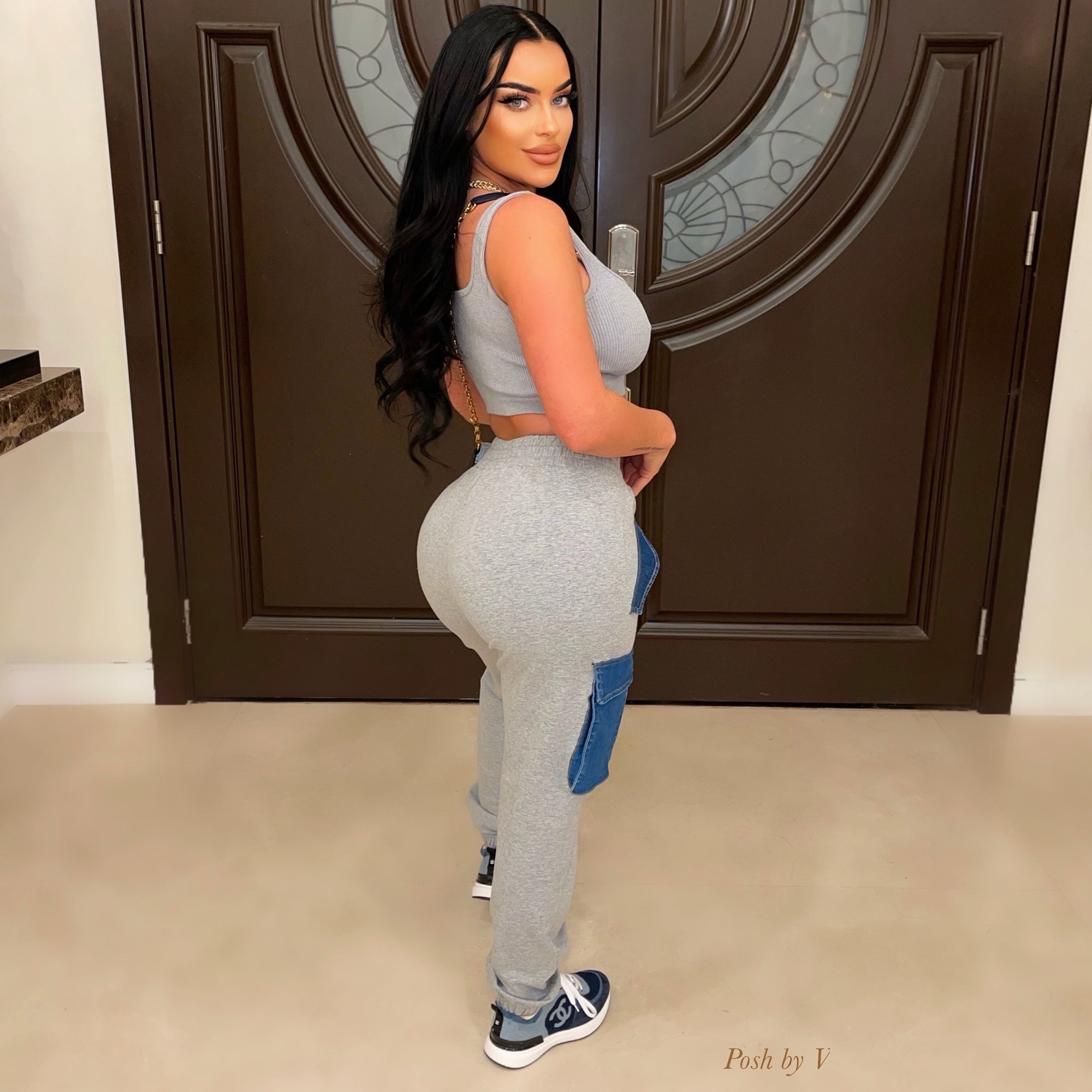 Leta crop top (Grey)