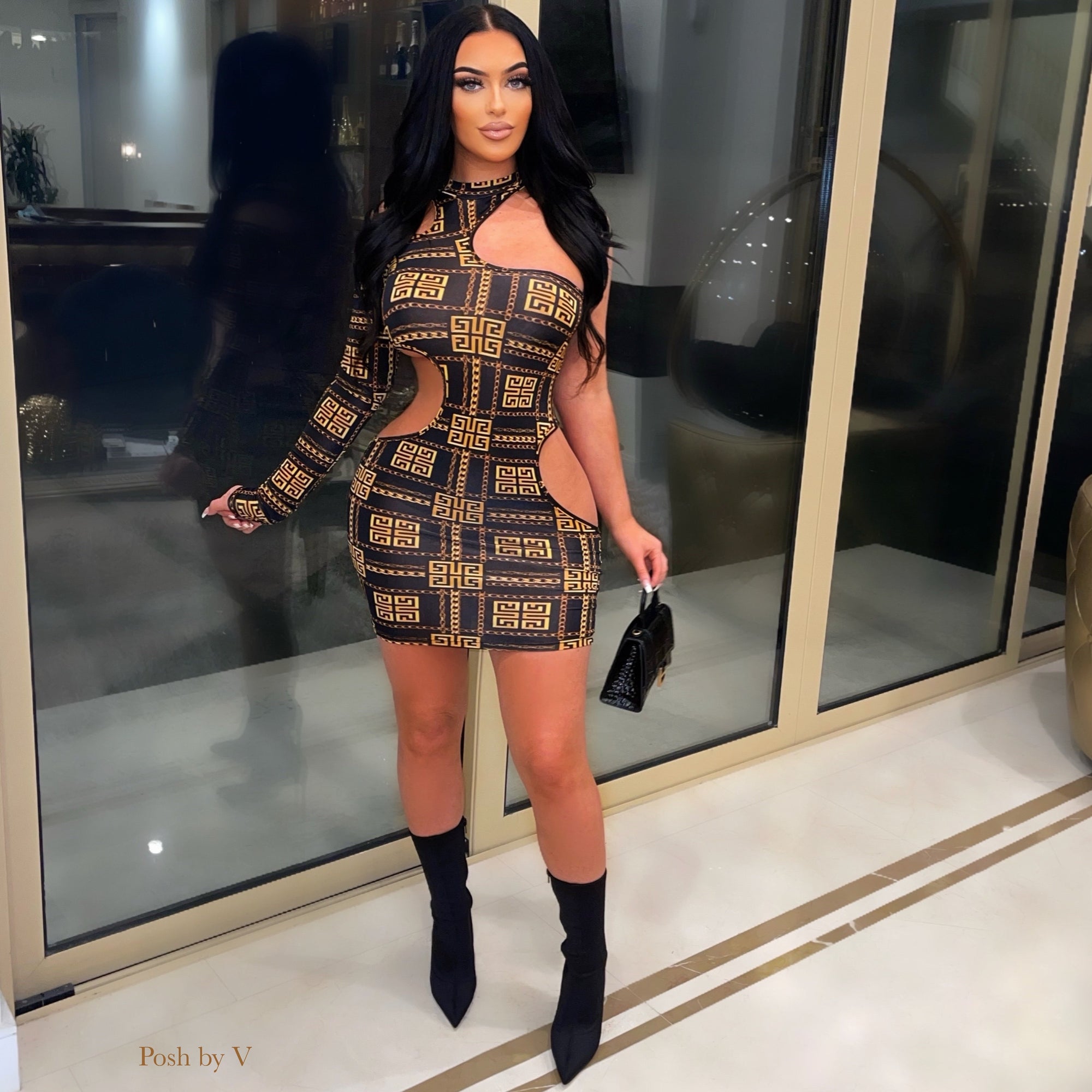 Taryn mini dress (Black/gold) Taryn mini dress (Black/gold)