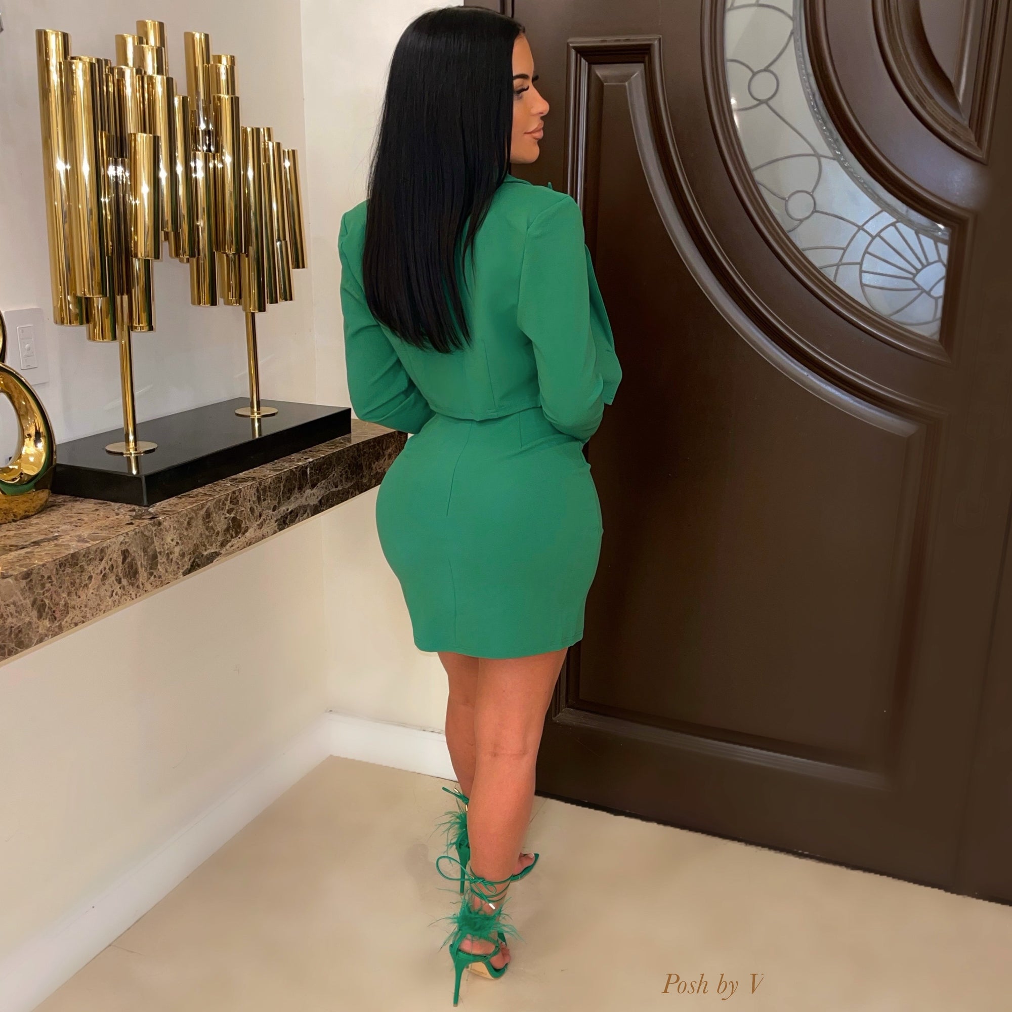 Aura 3pcs skirt set (Green)
