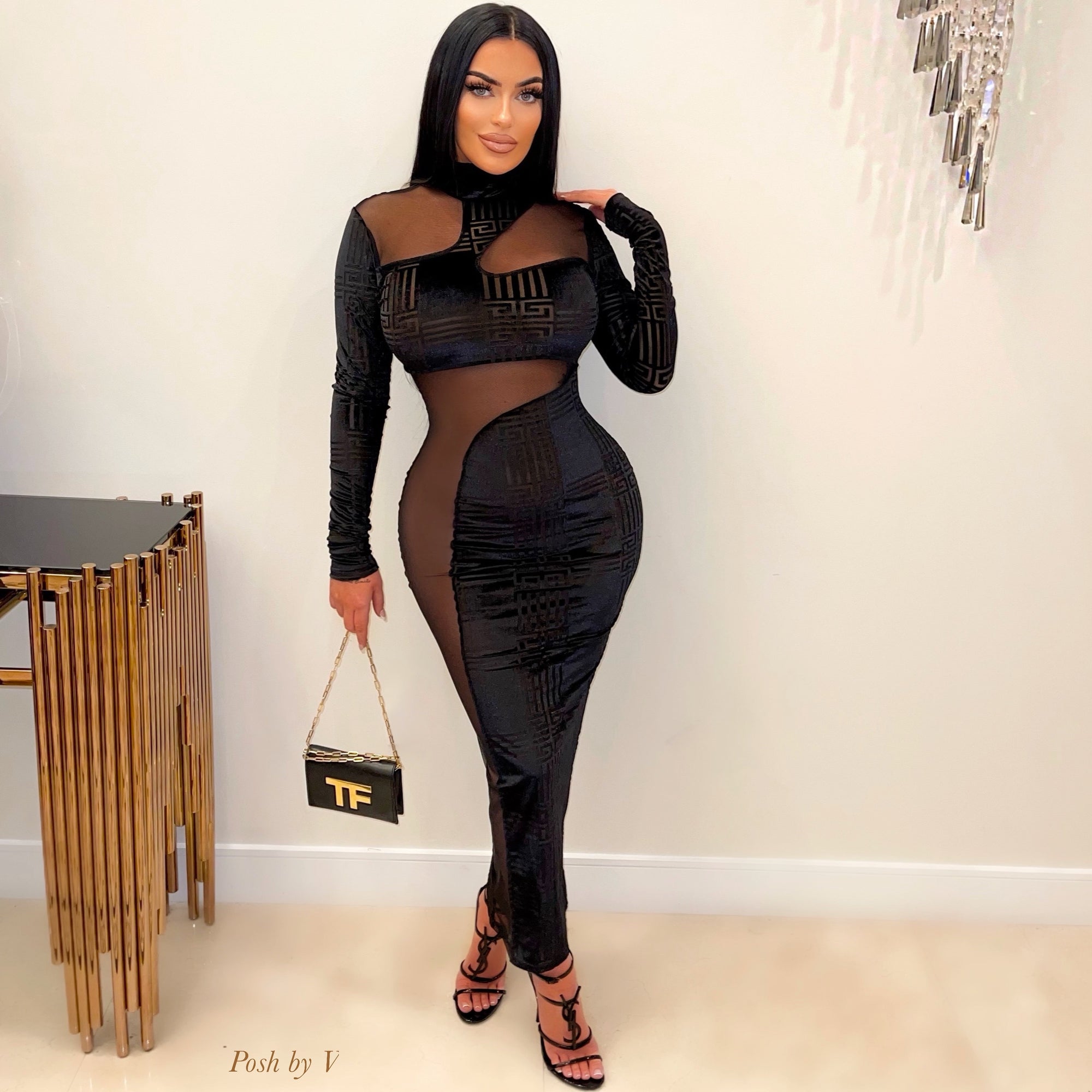 Devia midi dress (Black)