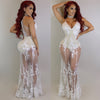 Marissa Embroidered Gown (White)