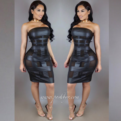 Italian Caged Dress (Black)