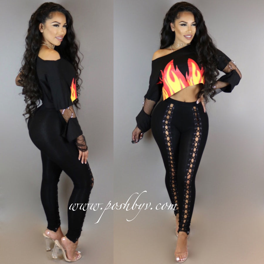 Flame Laced Set (Black)