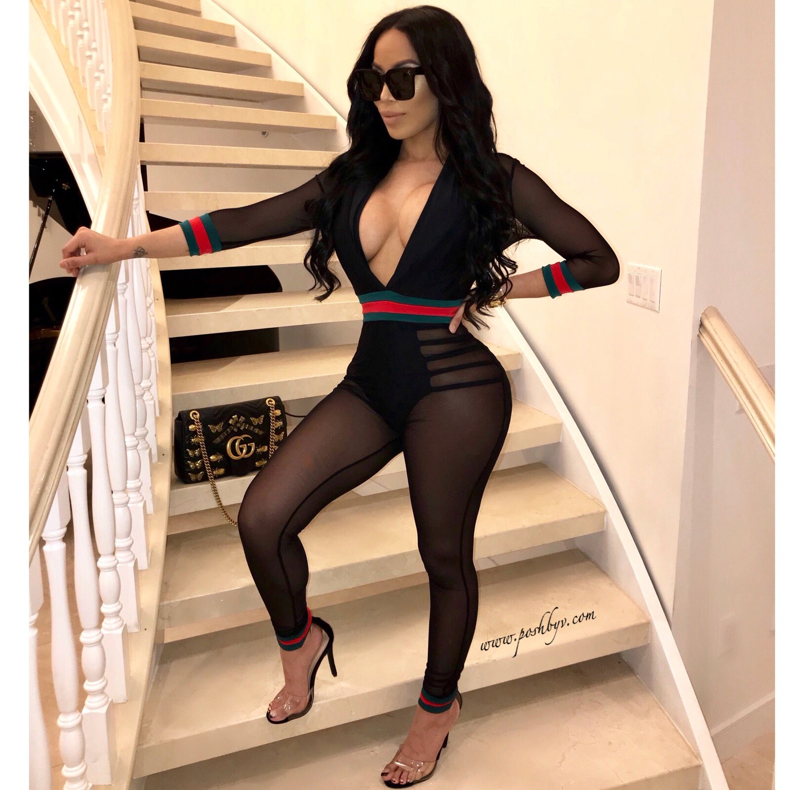 Asia Caged Monokini (Black)